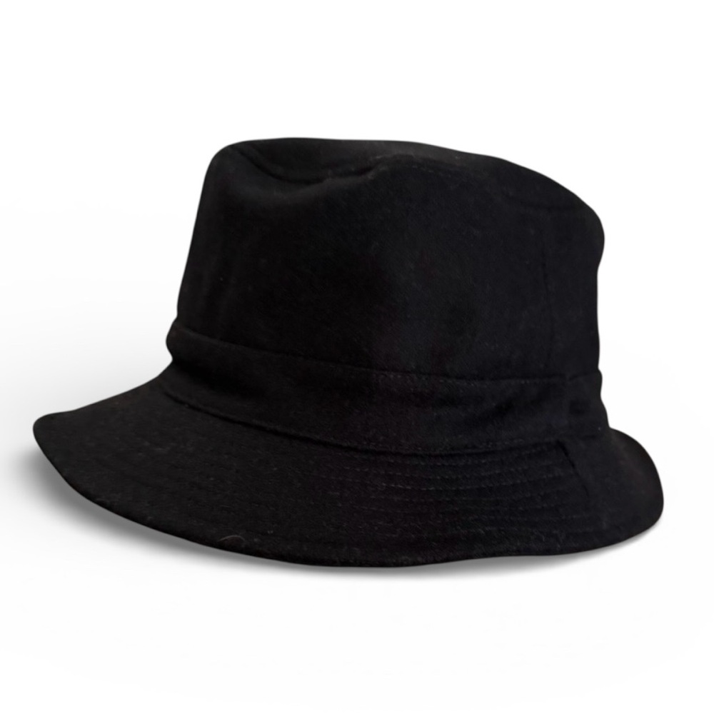 NEW Vintage Women’s Black Winter Bucket Hat Wool Blend Retro Y2K